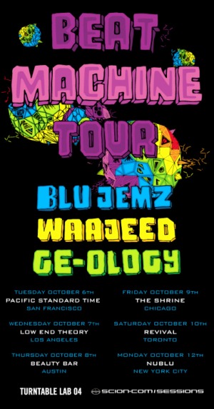 Beat Machine tour flyer